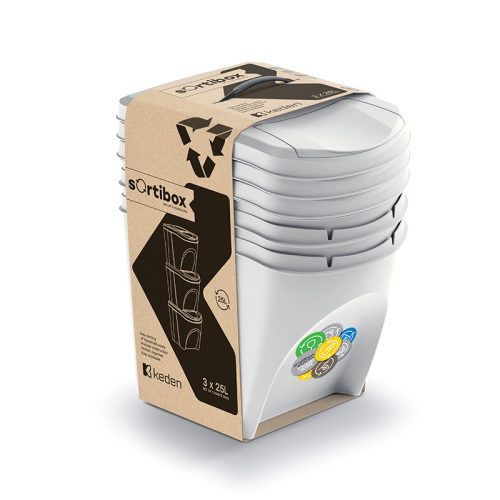 Sortibox SET3 Szelektív Hulladékgyűjtő Rendszer Szürke