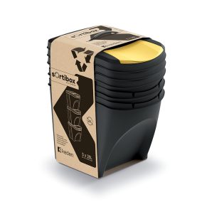 Sortibox SET3 Szelektív Hulladékgyűjtő Rendszer Fekete