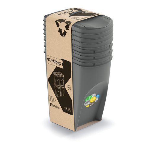Sortibox Szelektív Hulladékgyűjtő Rendszer Kőszürke 25L