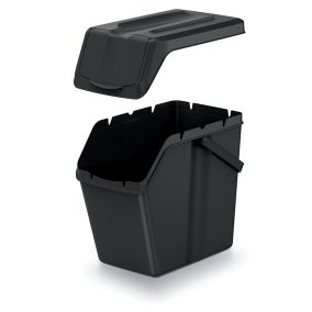Sortibox Szelektív Hulladékgyűjtő Edény Fekete 25L