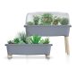 Respana Planter Wood High Set Magaslábú Palántanevelő - Kőszürke - 77 cm
