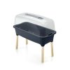 Respana Planter Wood High Set Magaságyás Antracit Fa Lábakkal