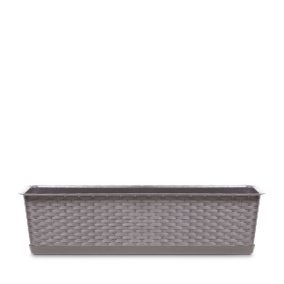 Ratolla Case P Rattan Hatású Virágláda Mokka 39 cm