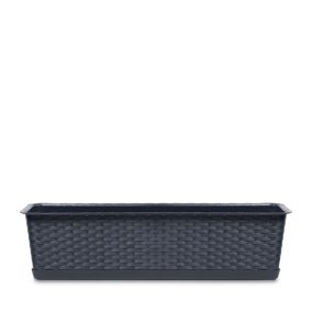 Ratolla Case P Rattan Hatású Virágláda Antracit 39 cm