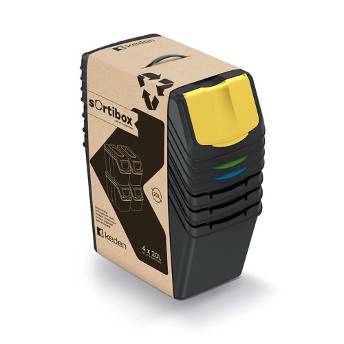 Sortibox 395 Szelektív Hulladékgyűjtő Rendszer Fekete
