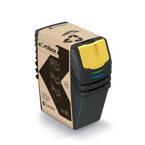 Sortibox Szelektív Hulladékgyűjtő Rendszer Fekete 25L