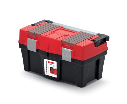 Aptop Plus 50 Professzionális Szerszámosláda Alumínium Fogantyúval - Piros-Fekete