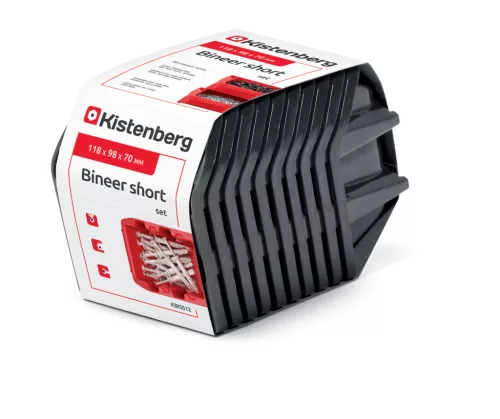 Kistenberg Bineer Short 12 Darabos Műhelyfiók Készlet - Fekete