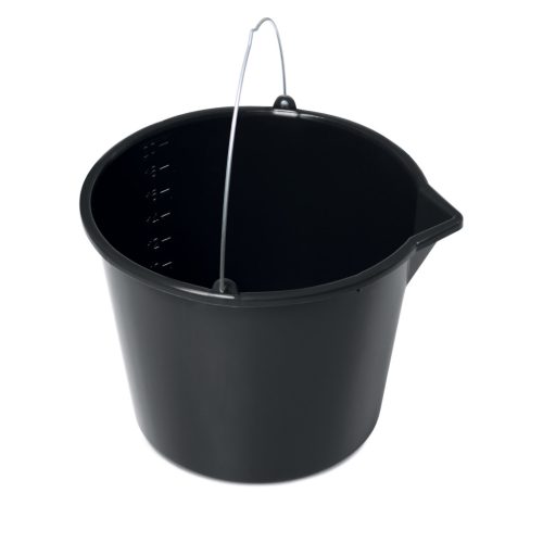 Professzionális Építőipari Vödör 20L Kiöntőcsőrrel Fekete