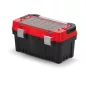   EVO 50 Professzionális Szerszámosláda Alumínium Fogantyúval Piros-Fekete