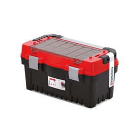   EVO 50 Professzionális Szerszámosláda Alumínium Fogantyúval Piros-Fekete