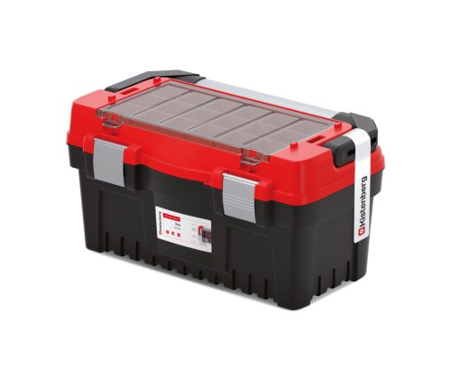 EVO 50 Professzionális Szerszámosláda Alumínium Fogantyúval Piros-Fekete