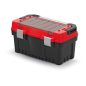   EVO 50 Professzionális Szerszámosláda Alumínium Fogantyúval Piros-Fekete
