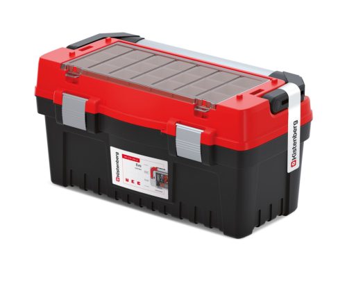 EVO 55 Professzionális Szerszámosláda Alumínium Fogantyúval Piros-Fekete
