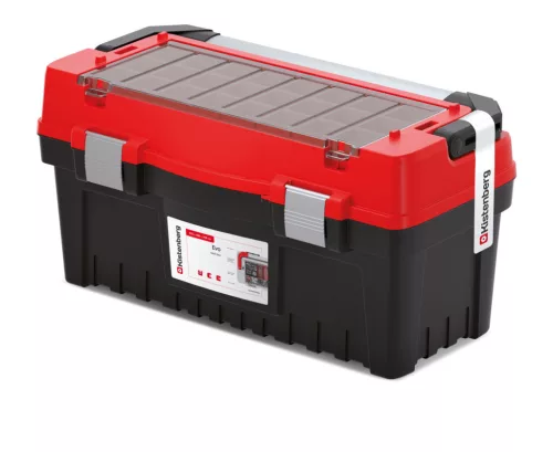 Kistenberg EVO 60 Professzionális Szerszámosláda Alumínium Fogantyúval Piros-Fekete