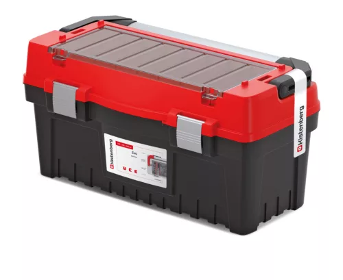 EVO 60 Professzionális Szerszámosláda Alumínium Fogantyúval Piros-Fekete