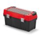   EVO 60 Professzionális Szerszámosláda Alumínium Fogantyúval Piros-Fekete