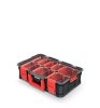 Modular Solution 15 Szerszámosláda Rendszerező 8 Kivehető Tárolóval Fekete-Piros