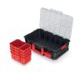 Modular Solution 15 Szerszámosláda Rendszerező 8 Kivehető Tárolóval Fekete-Piros