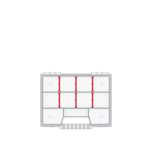 Nort 20 Átlátszó Szerszámrendező Doboz Kivehető Rekeszekkel