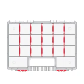 Nort 35 Átlátszó Szerszámrendező Tároló 15 Rekesszel