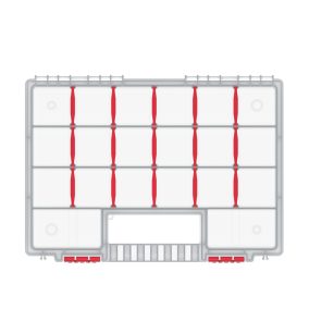 Nort 35 Átlátszó Szerszámrendező Tároló 15 Rekesszel