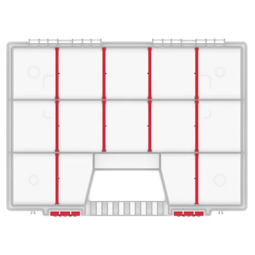 Nort 40 Átlátszó Szerszámrendező Tároló 10 Rekesszel