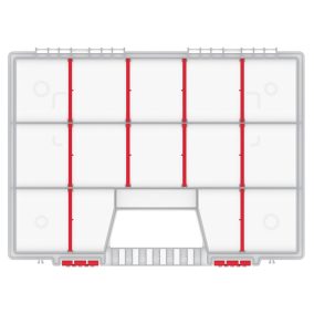 Nort 40 Átlátszó Szerszámrendező Tároló 10 Rekesszel