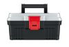 Optima 30 Szerszámosláda Polikarbonát Szürke-Fekete Dupla Rendszerezővel