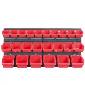 Orderline KOR2-S411 Szerszámtartó Fali Panel Szett Fekete