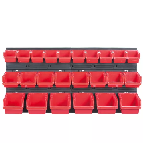 Orderline KOR2-S411 Szerszámtartó Fali Panel Szett Fekete