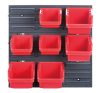 Orderline KOR5-S411 Szerszámtartó Fali Panel Fekete-Piros
