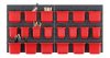 Orderline KOR6-S411 Szerszámtároló Panel Rendszer Fekete-Piros