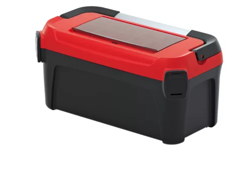 Smart 50 Professzionális Szerszámosláda Alumínium Fogantyúval Piros-Fekete