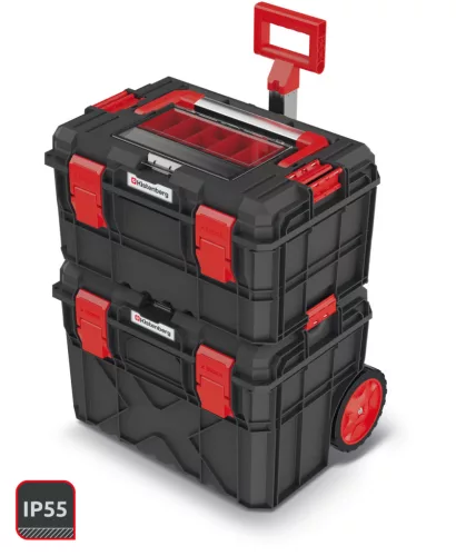 X Block ALU LOG Moduláris Szerszámosláda Szett IP55 Fekete-Piros