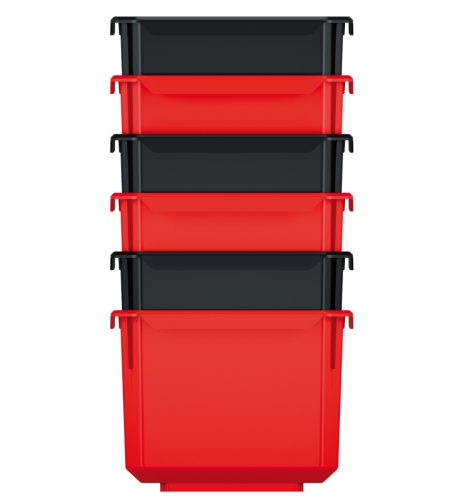 X Block Box Műhelytároló Készlet Piros-Fekete