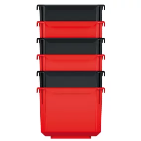 X Block Box Műhelytároló Készlet Piros-Fekete