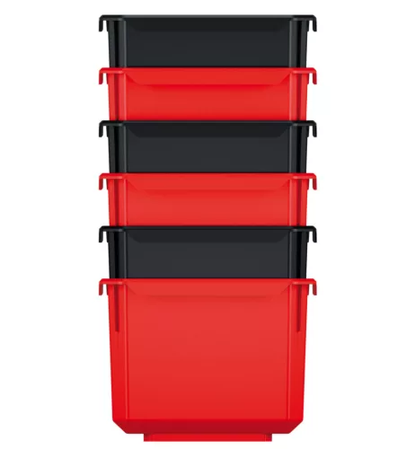 X Block Box Műhelytároló Készlet Piros-Fekete