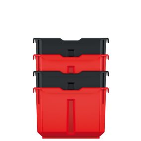   X Block Box KXBS1614 Műhelyi Tárolódoboz Készlet Fekete-Piros