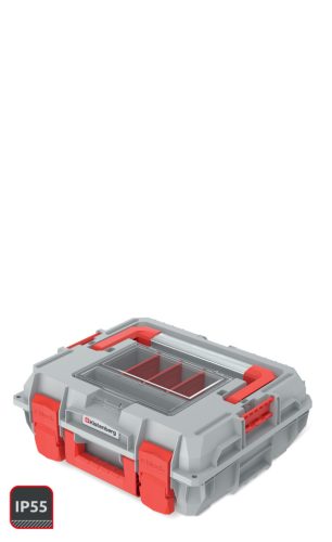 C Block Cool Grey 4C ALU LOG Szerszámosláda Szürke-Piros IP55