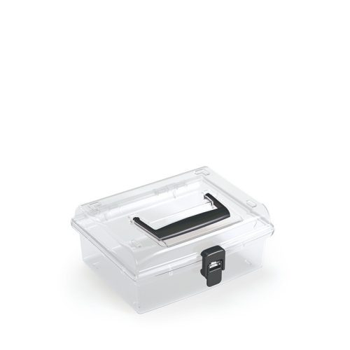 Prosperplast NUF Átlátszó Műanyag Rendszerező Doboz Fekete Fogantyúval