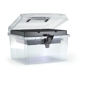 Prosper Plast NUF Átlátszó Tárolódoboz Szett Fekete Fedéllel