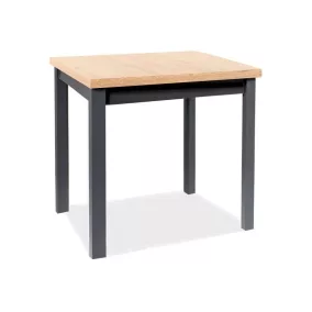 Adam 90 Tölgy Étkezőasztal Laminált Fekete Vázzal