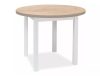 Adam Fi80 Kerek Étkezőasztal Laminált Tölgy/Fehér