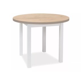 Adam Fi80 Kerek Étkezőasztal Laminált Tölgy/Fehér