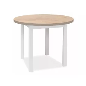 Adam Fi80 Kerek Étkezőasztal Laminált Tölgy/Fehér
