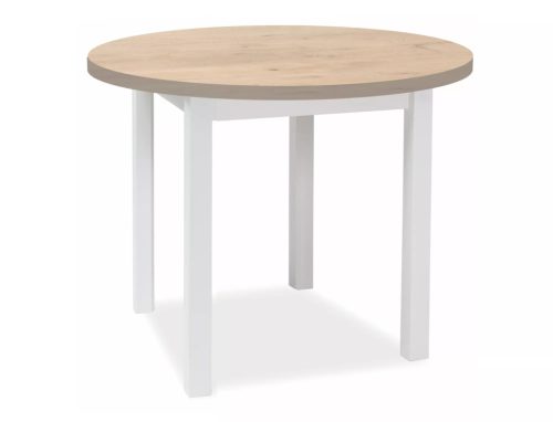Adam Fi80 Kerek Étkezőasztal Laminált Tölgy/Fehér
