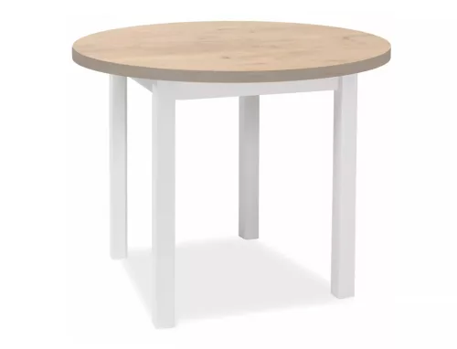 Adam Fi80 Kerek Étkezőasztal Laminált Tölgy/Fehér