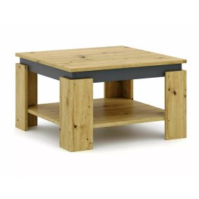   Agava Artisan Négyzetes Dohányzóasztal Laminált Tölgy Antracit