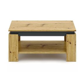   Agava Modern Artisan Tölgy Dohányzóasztal Laminált Antracit-Tölgy Tárolópolccal